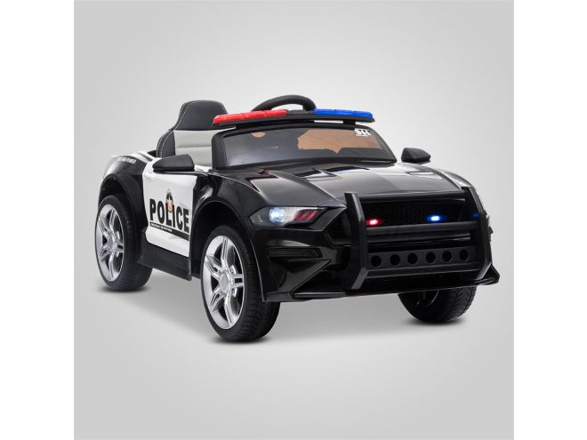 Voiture Jouet Electrique Pour Enfant Et Bebe Modele Ford Mustang Police Blanc